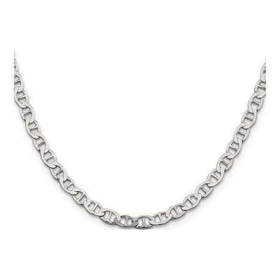 Sterling Silver 4.75mm Semi-Solid Flat Anchor Chain – view 2