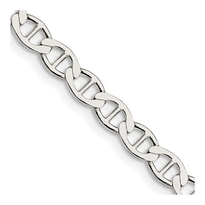 Sterling Silver 4.75mm Semi-Solid Flat Anchor Chain