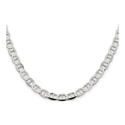 Sterling Silver 5.7mm Semi-Solid Flat Anchor Chain – view 2