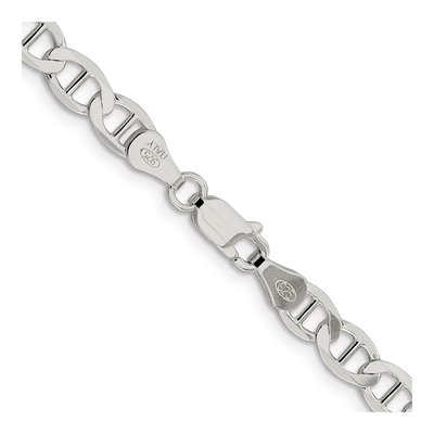 Sterling Silver 5.7mm Semi-Solid Flat Anchor Chain – view 3