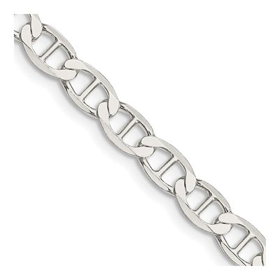 Sterling Silver 5.7mm Semi-Solid Flat Anchor Chain