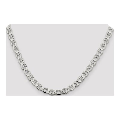 Sterling Silver 7.1mm Semi-Solid Flat Anchor Chain – view 4