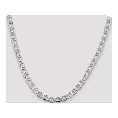 Sterling Silver 7.1mm Semi-Solid Flat Anchor Chain – view 4