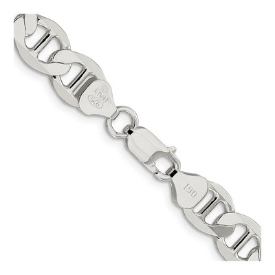 Sterling Silver 8.9mm Semi-Solid Flat Anchor Chain – view 3