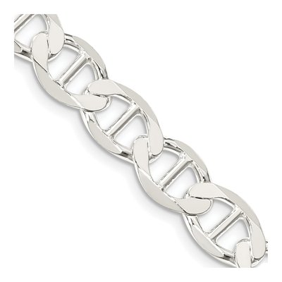 Sterling Silver 8.9mm Semi-Solid Flat Anchor Chain