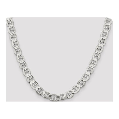Sterling Silver 9.95mm Semi-Solid Flat Anchor Chain – view 4