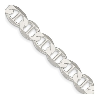 Sterling Silver 9.95mm Semi-Solid Flat Anchor Chain