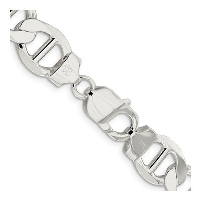 Sterling Silver 12.3mm Semi-Solid Flat Anchor Chain – view 3