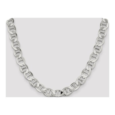 Sterling Silver 12.3mm Semi-Solid Flat Anchor Chain – view 4
