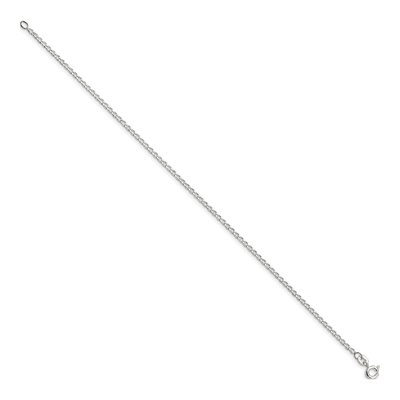 Sterling Silver 1.5mm Open Link Chain Anklet – view 2