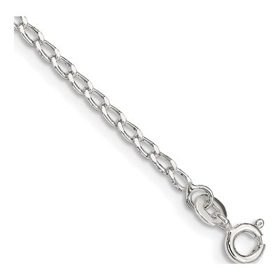 Sterling Silver 2mm Open Link Chain Bracelet
