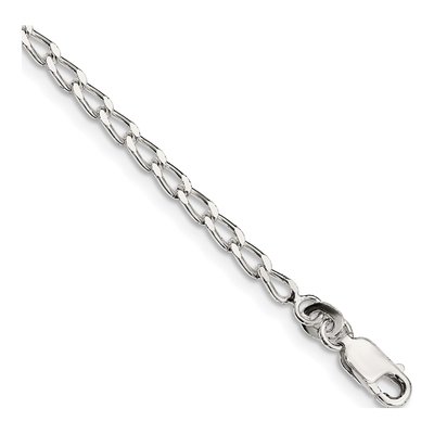 Sterling Silver 2.8mm Open Link Chain Bracelet