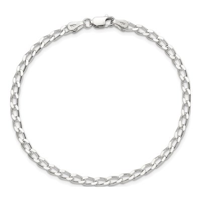 Sterling Silver 3.2mm Open Link Chain Bracelet – view 3