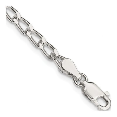 Sterling Silver 3.2mm Open Link Chain Bracelet