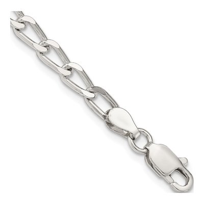 Sterling Silver 4.3mm Open Link Chain Bracelet