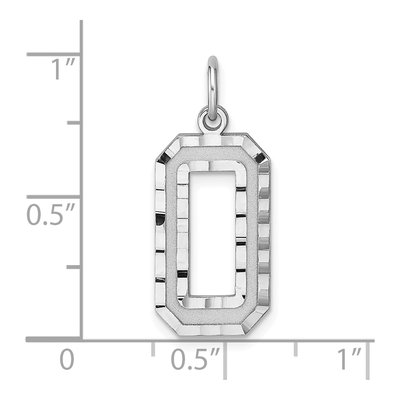 Sterling Silver Number 0 Charm – view 4