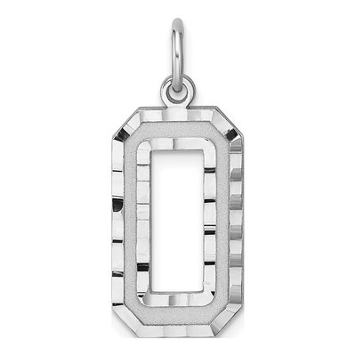 Sterling Silver Number 0 Charm