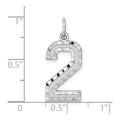 Sterling Silver Number 2 Charm – view 4