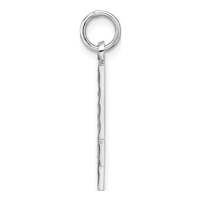 Sterling Silver Diamond-Cut Number 4 Charm – view 3