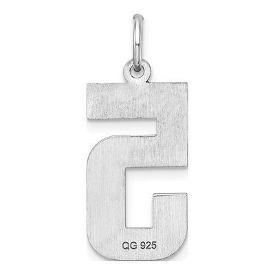 Sterling Silver Number 5 Charm – view 5
