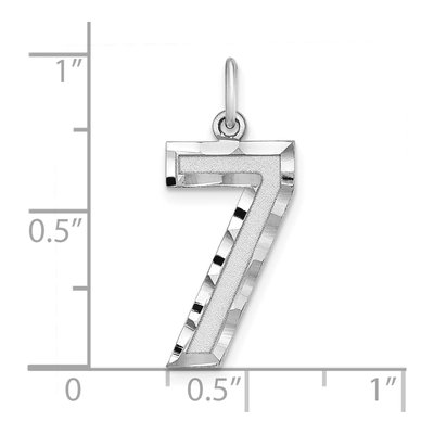 Sterling Silver Number 7 Charm – view 4