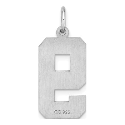 Sterling Silver Number 9 Charm – view 5