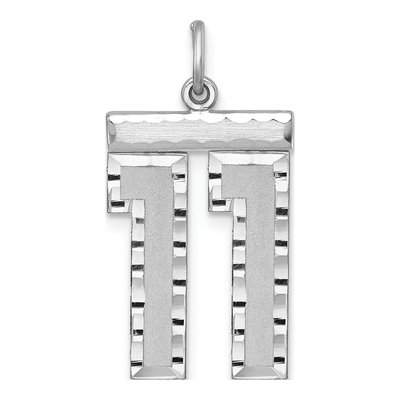 Sterling Silver Number 11 Pendant