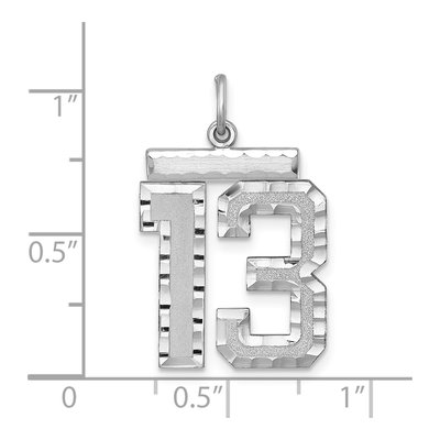 Sterling Silver Number 13 Charm – view 2