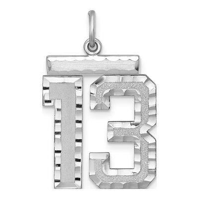 Sterling Silver Number 13 Charm