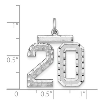 Sterling Silver Number 20 Charm – view 2