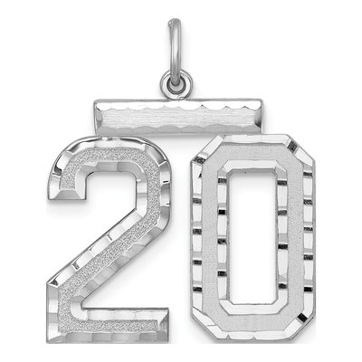 Sterling Silver Number 20 Charm