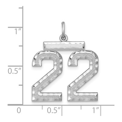 Sterling Silver Number 22 Charm – view 2