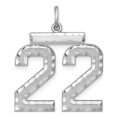 Sterling Silver Number 22 Charm