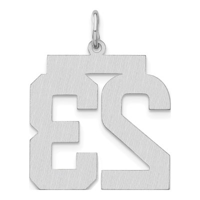 Sterling Silver Number 23 Charm – view 3