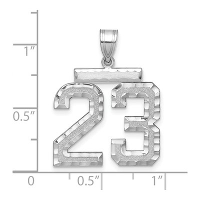 Sterling Silver Number 23 Charm – view 4