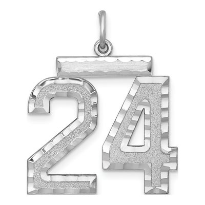 Sterling Silver Number 24 Charm