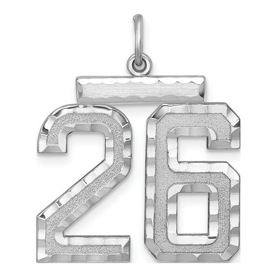 Sterling Silver Number 26 Charm