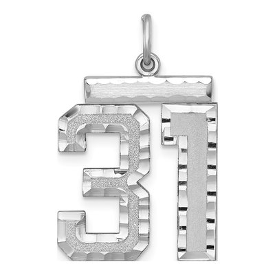 Sterling Silver Number 31 Charm