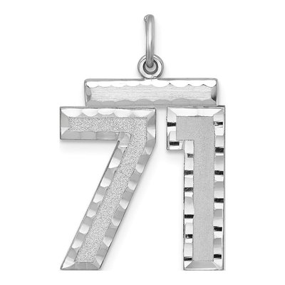 Sterling Silver Number 71 Charm