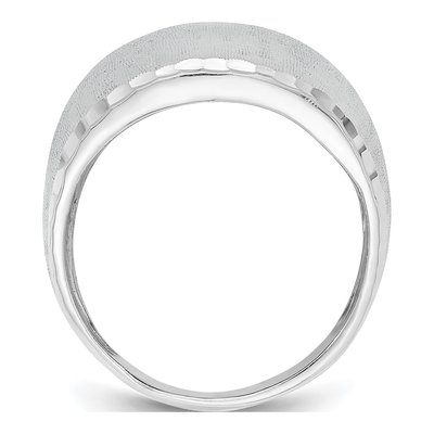 Sterling Silver Diamond-Cut Statement Ring – view 3
