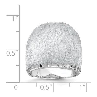 Sterling Silver Diamond-Cut Statement Ring – view 6