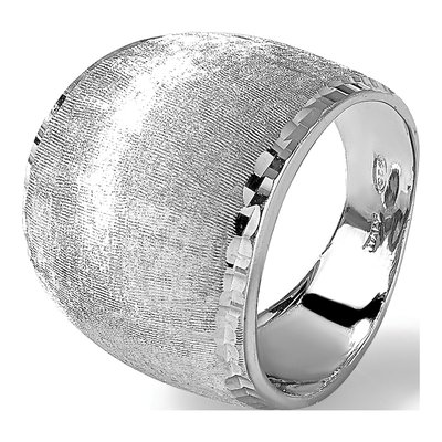 Sterling Silver Diamond-Cut Statement Ring – view 8