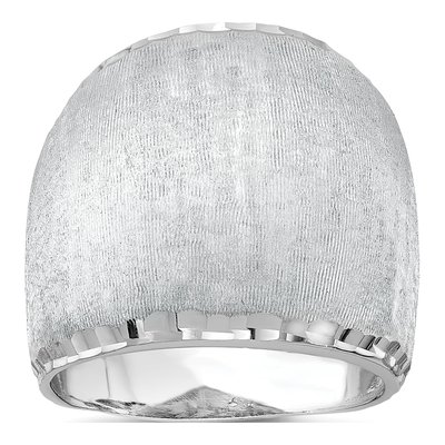Sterling Silver Diamond-Cut Statement Ring
