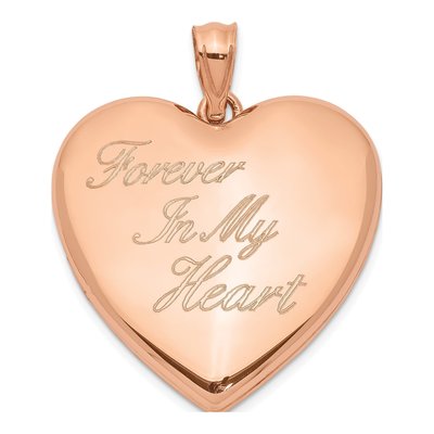 Rose Gold-Plated Sterling Silver Heart Ash Holder Locket
