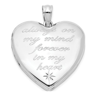 Sterling Silver Heart Ash Holder Locket