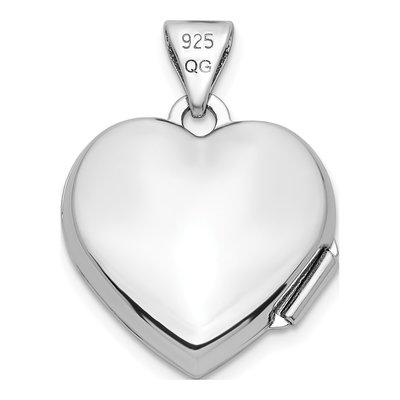 Sterling Silver Diamond Heart Locket – view 4