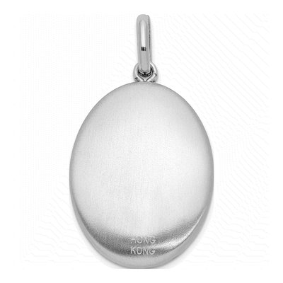 Sterling Silver Diamond Moon Swing Locket – view 4