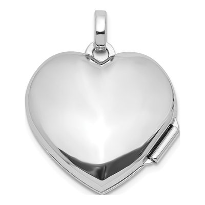 Sterling Silver Diamond Heart Locket – view 3