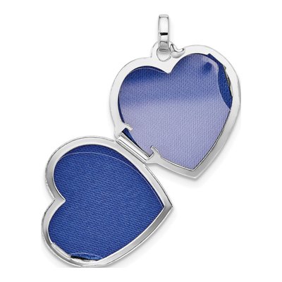 Sterling Silver Diamond Heart Locket – view 4