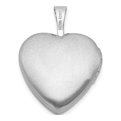 Sterling Silver Floral Heart Locket – view 4